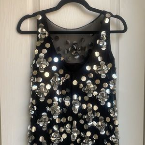 ✨ Party! Milly jeweled mini dress low back, boat neck 0 2 XS